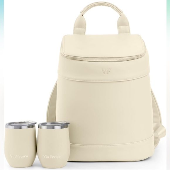 vin fresco Other - Vin Fresco - Insulated Cooler Backpack with 2 Stainless Steel Wine Tumblers